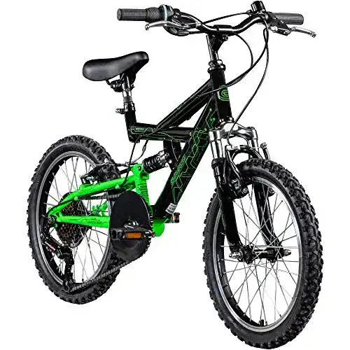Mountainbike 18 Zoll Galano Kinder MTB Fully FS180 für Kinder ab 5 Jahren