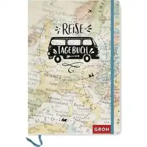 Reisetagebuch von Groh Verlag mit Landkarte zum Ausfüllen