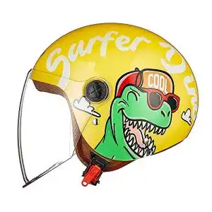 Kinder Motorradhelm Freeup für Jungen und Mädchen, Jethelm mit Visier