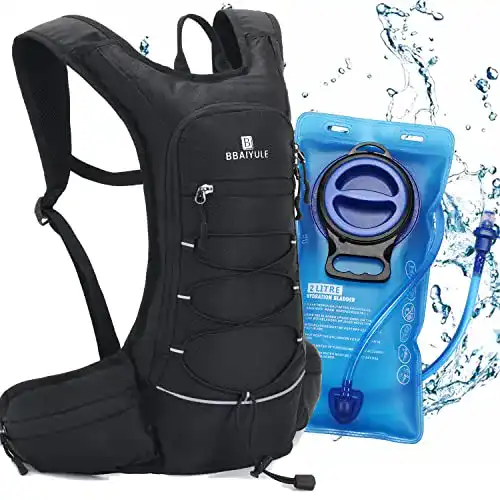 Laufrucksack BBAIYULE Trinkrucksack mit 2L Trinkblase