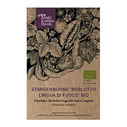 Stangenbohnen-Samen Borlotto Lingua Di Fuoco von Magic Garden Seeds