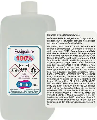 Essigsäure Algin 100% 1 Liter in Lebensmittelqualität