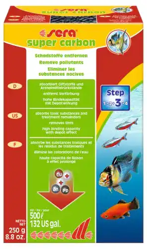 Aktivkohle für Aquarien – Sera Super Carbon Active Filter 250 g