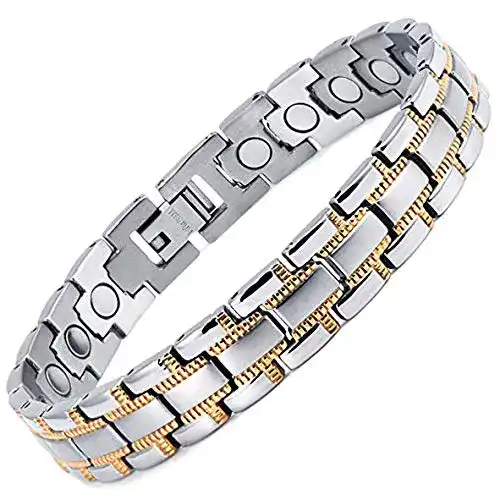 Magnetarmband für Herren aus Reintitan zur Schmerzlinderung