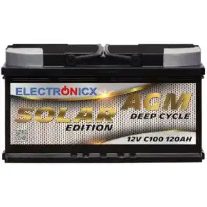 AGM-Batterie 120Ah Electronicx Solarbatterie 12V Solar Edition