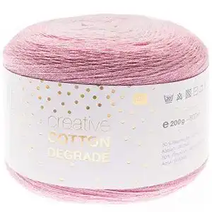 Rico Design Bobbel-Wolle Cotton Dégradé mit Farbverlauf 200g