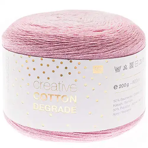 Rico Design Bobbel-Wolle Cotton Dégradé mit Farbverlauf 200g