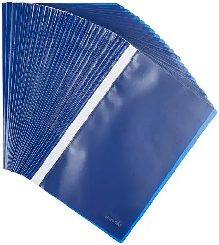 Schnellhefter von Amazon Basics, A4, Blau, 25 Stück