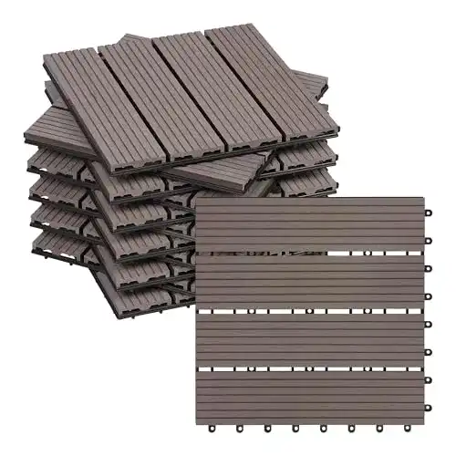 WPC Terrassendiele WOLTU GTF001br für Außenbereiche