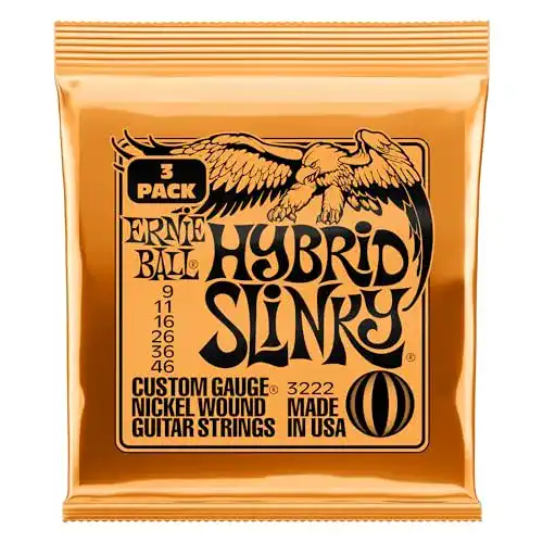Ernie Ball Hybrid Slinky Nickel Wound Gitarrensaiten, 3er-Pack