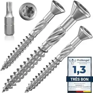 Terrassenschrauben Innonexxt Premium Edelstahl A2 inklusive Bit 5,0