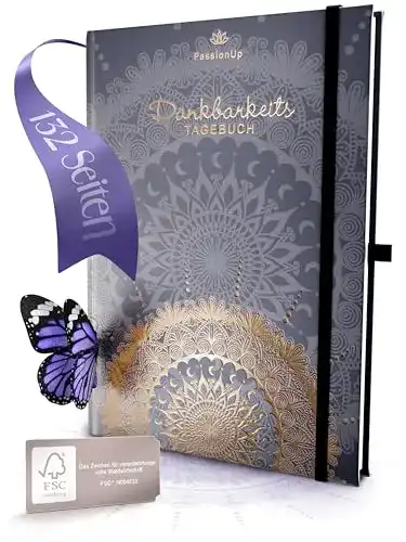 Hardcover Notizbuch für Dankbarkeit und persönliche Reflexion