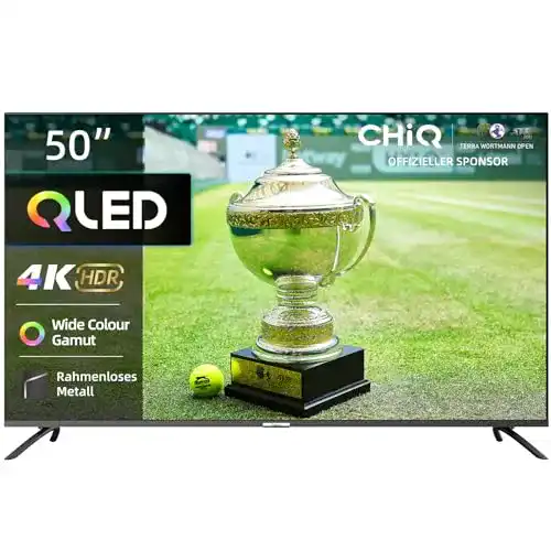 Chiq 50 Zoll UHD 4K Smart TV mit QLED HDR10 und Google Assistant