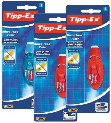 Korrekturroller Tipp-Ex Micro Tape Twist mit drehbarer Schutzkappe