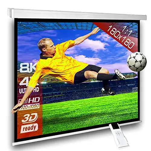 Motorleinwand Alphavision SlenderLine 180 x 180 cm im 1:1 Format