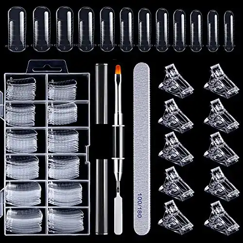 Künstliche Fingernägel Set mit 120 Nagelformen und Zubehör