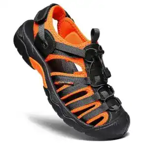 Trekkingsandalen Unisex Zyldk aus Leder für Herren und Damen in Orange