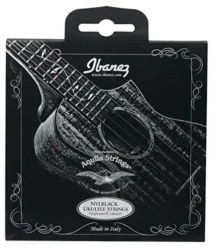 Ibanez Ukulele Saitensatz Black Nylon von Aquila für Sopran und Konzert