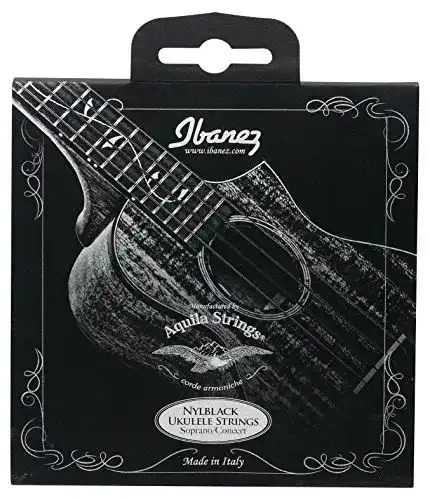 Ibanez Ukulele Saitensatz Black Nylon von Aquila für Sopran und Konzert