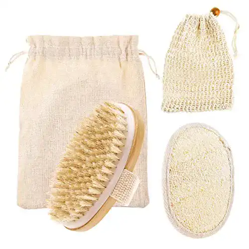 Melliex Körperbürste mit Naturborsten und Sisal für Hautpflege