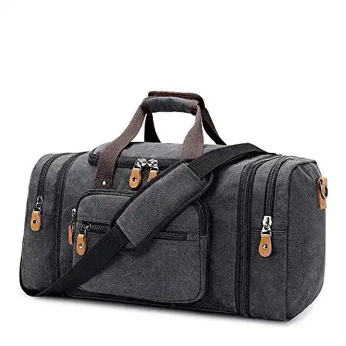 Erweiterbare Canvas Reisetasche für Herren 50L/40L von Gonex
