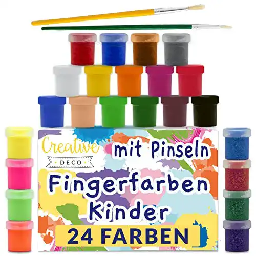 Tuschkasten Creative Deco Fingerfarben für Kinder ungiftig