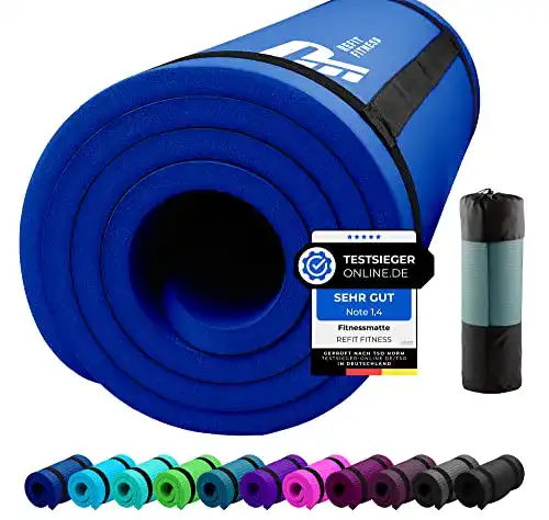 Gymnastikmatte 1,5 cm für Fitness, Yoga und Pilates 190 x 60 cm