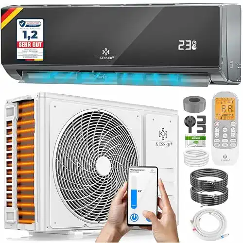 Wandklimaanlage Kesser Klimaanlage Set Split mit WiFi App Funktion