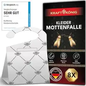 Mottenfalle Kraftkönig Mottenschutz für Kleiderschrank 8 Stück