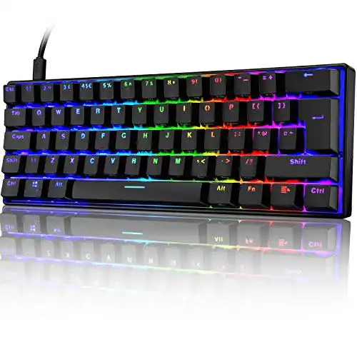 Mini Gaming Tastatur UrChoiceLtd UK Layout 60% mechanisch mit RGB