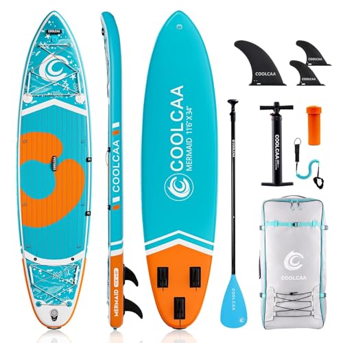 Coolcaa 354 cm x 86 cm x 15 cm Stand Up Paddling Board mit Zubehör