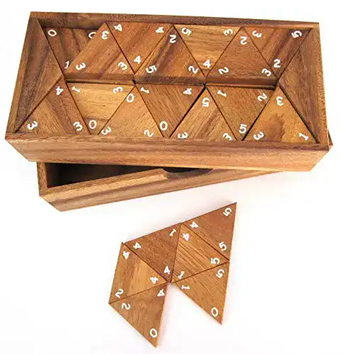 Triomino Logoplay Tridomino – Dreieck-Domino Legespiel für 2-6 Spieler
