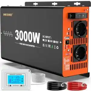 JARXIOKE 3000W Wechselrichter für 12V und 230V mit LCD-Fernbedienung