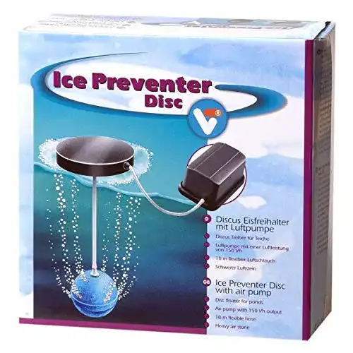Eisfreihalter Velda Diskus mit Luftpumpe für den Gartenteich