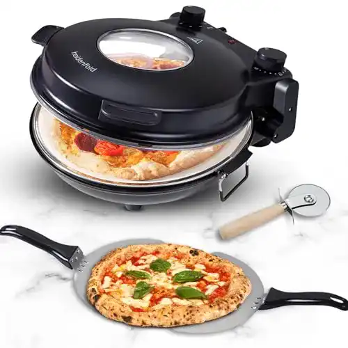 Heidenfeld elektrischer Pizzaofen Napoli 1200 Watt