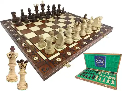Schachbrett Chessebook AMBASADOR 52×52 cm aus Holz