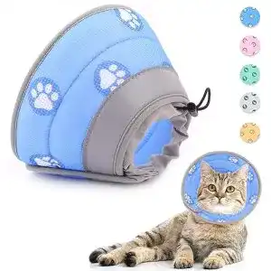 Halskrause für Katzen, verstellbares Halsband zur Wundheilung
