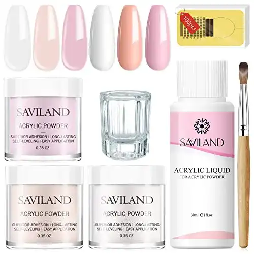 Acrylpulver Saviland Nagelset mit Acrylpulver und Acryl Liquid