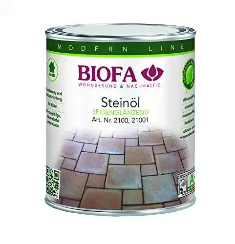 Biofa Steinöl farblos für Platten, Travertin, Marmor und Naturstein