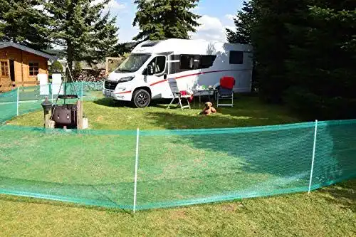 Hundezaun Camping Eider Begrenzungszaun Universal, grün, 80 cm, 20 m