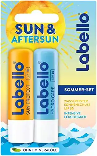 Lippenpflege mit Sonnenschutz Labello Sun & Aftersun Set