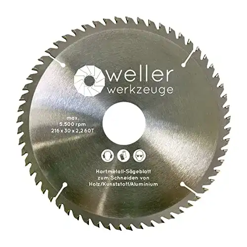 Kreissägeblatt für Aluminium von Wellerwerkzeuge, Profi HM