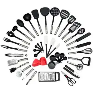 Küchenhelfer-Set von NEXGADGET, 42-teiliges Set aus Edelstahl und Nylon