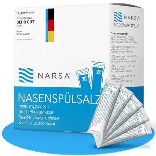 Nasenspülsalz Narsa 120er Pack für Nasenduschen Konservierungsstofffrei