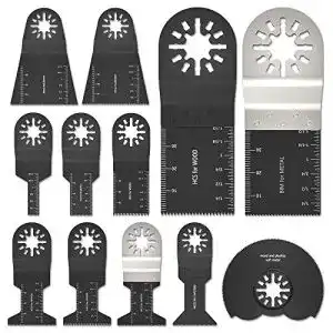 Multitool Zubehör Set mit 12 oszillierenden Sägeblättern