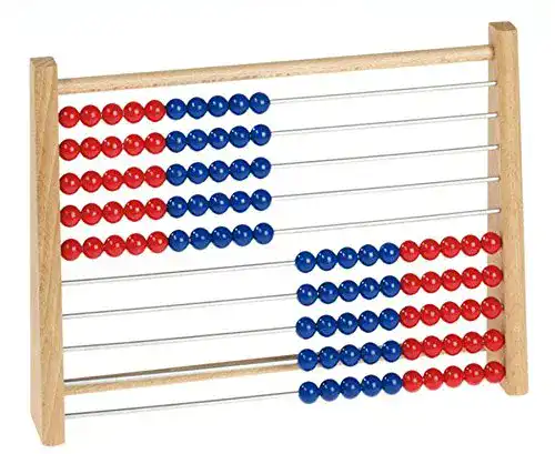 Rechenschieber Betzold aus Holz für die Grundschule bis 100