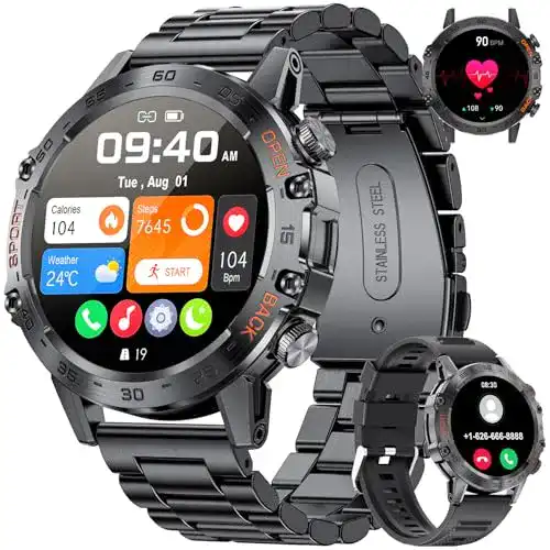 LIGE Smartwatch für Herren mit Android-Betriebssystem und Sportmodi