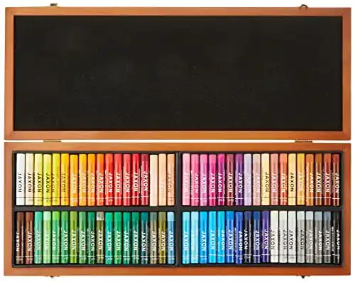 Pastellkreide Honsell 47473 – Jaxon Öl, 72er Set im Holzkoffer
