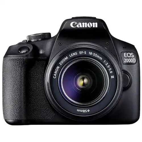 Canon Digitalkamera EOS 2000D mit 18-55mm Objektiv, SB130 und 16GB