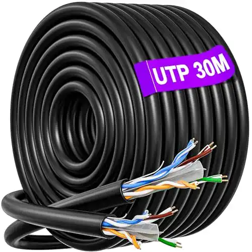 Netzwerkverlegekabel MEIPEK LAN Kabel 30 Meter Cat 6